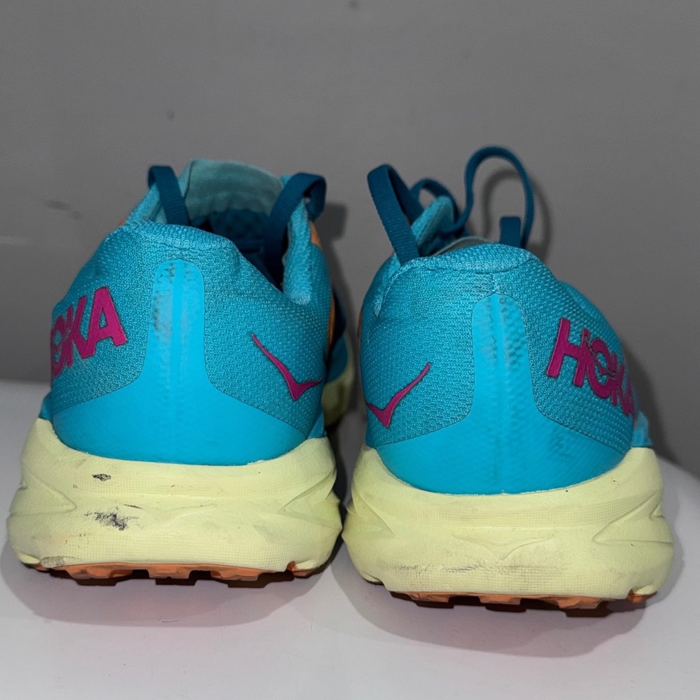 Hoka Zinal Trail Running Shoes Womens 8.5B Teal Orange Good Hiking Outdoors - Picture 3 of 12